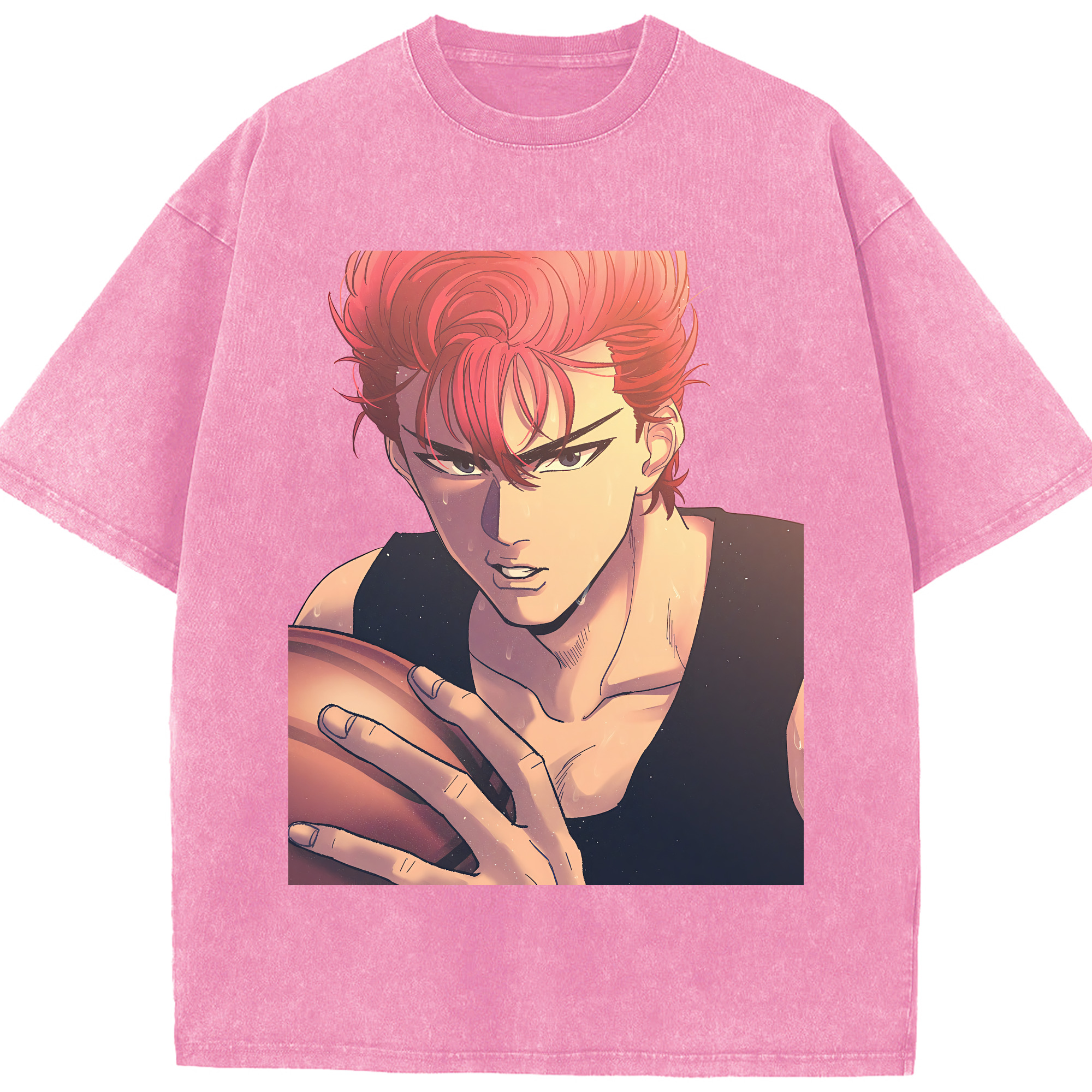 （画像用） SLAM DUNK／スラムダンク 綿100% ヴィンテージ風 半袖Tシャツ（フロントプリント）